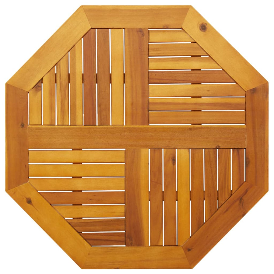 Tafelblad achthoekig 80x80x2,2 cm massief acaciahout