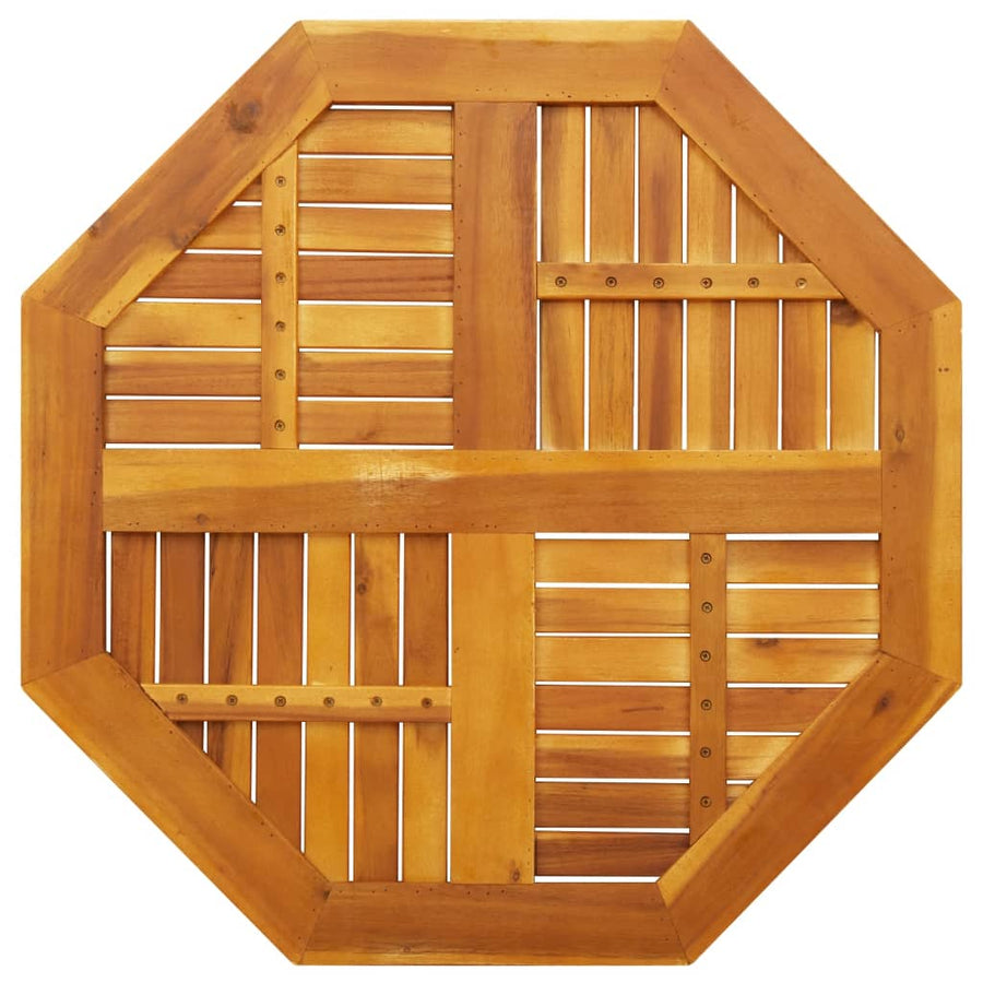 Tafelblad achthoekig 80x80x2,2 cm massief acaciahout