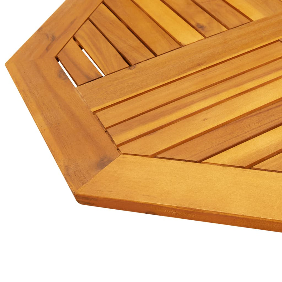 Tafelblad achthoekig 80x80x2,2 cm massief acaciahout