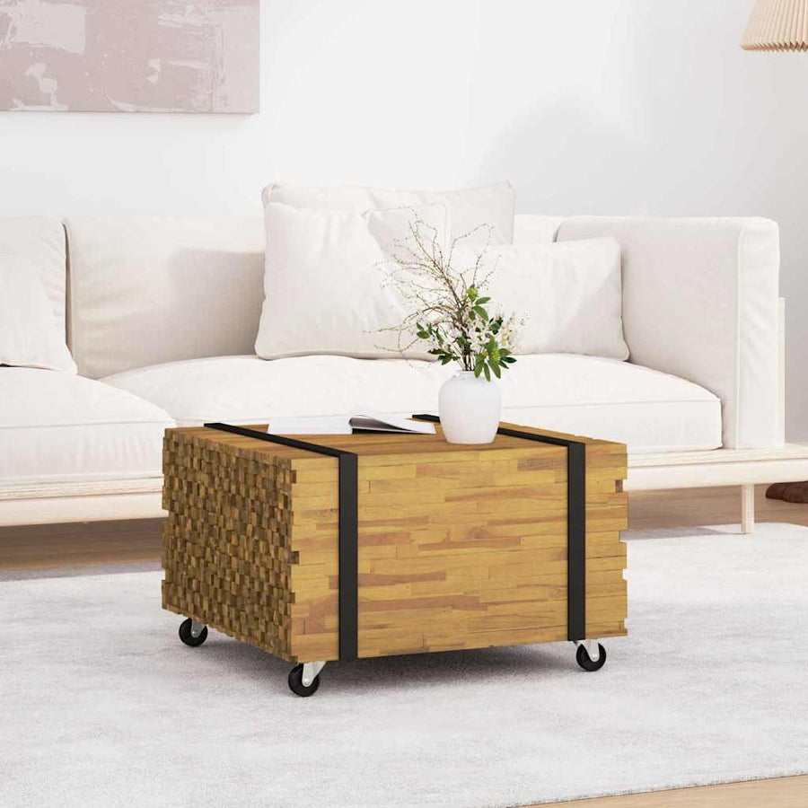 Salontafel Bruin 60 x 60 x 38 cm Massief Teakhout
