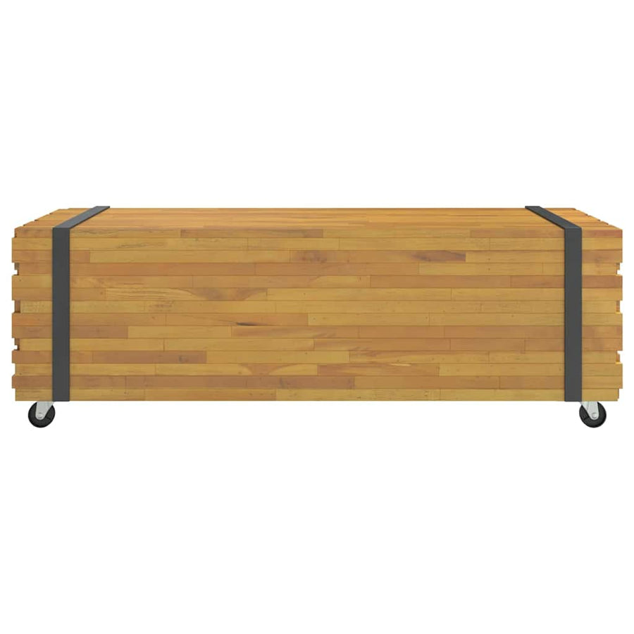 Salontafel 110x45x35 cm massief teakhout