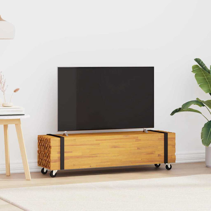 TV-standaard Bruin 110 x 30 x 30 cm Massief Teakhout