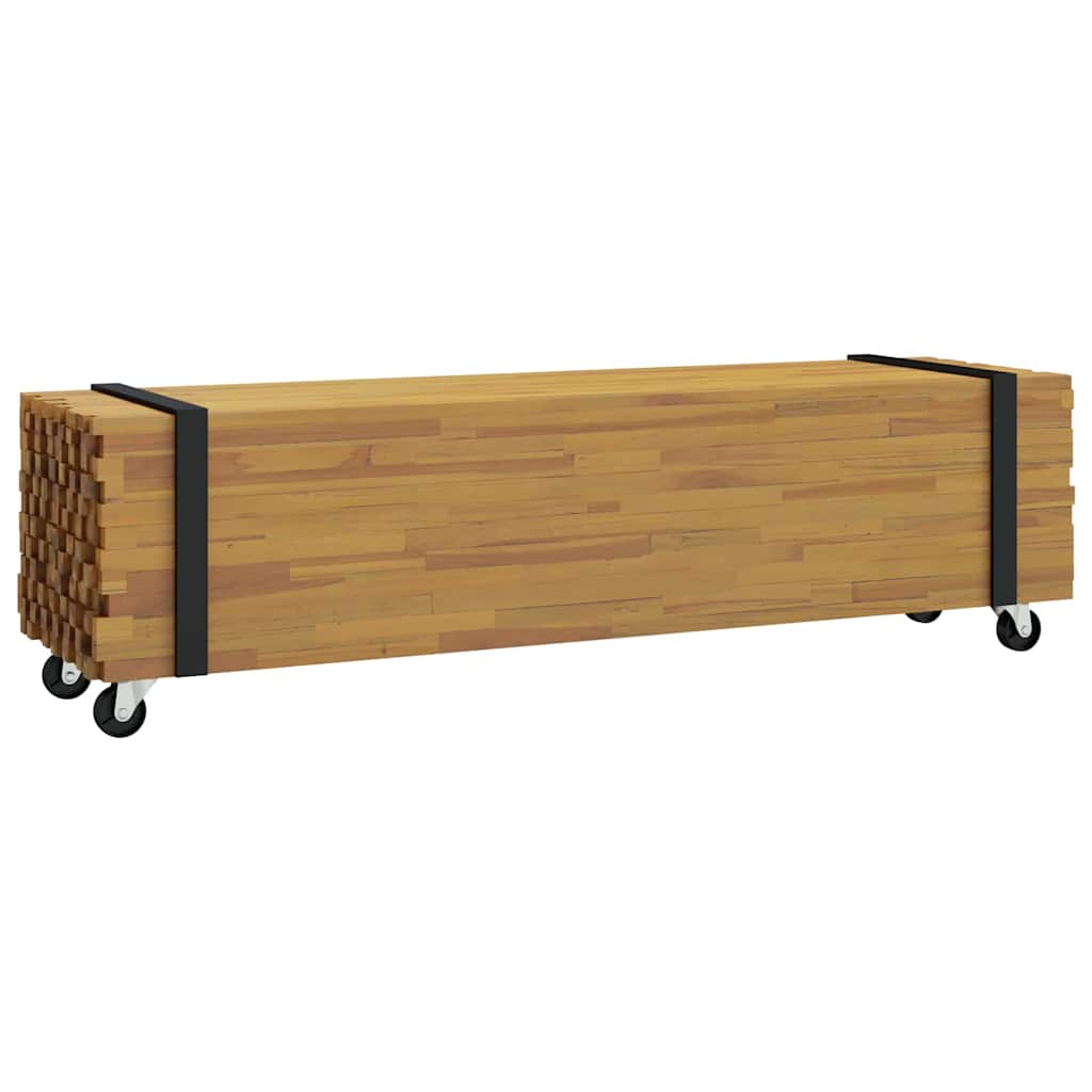 TV-standaard Bruin 110 x 30 x 30 cm Massief Teakhout