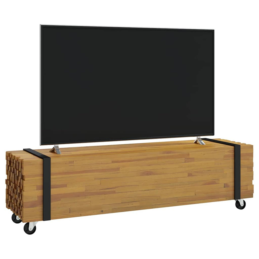 TV-standaard Bruin 110 x 30 x 30 cm Massief Teakhout