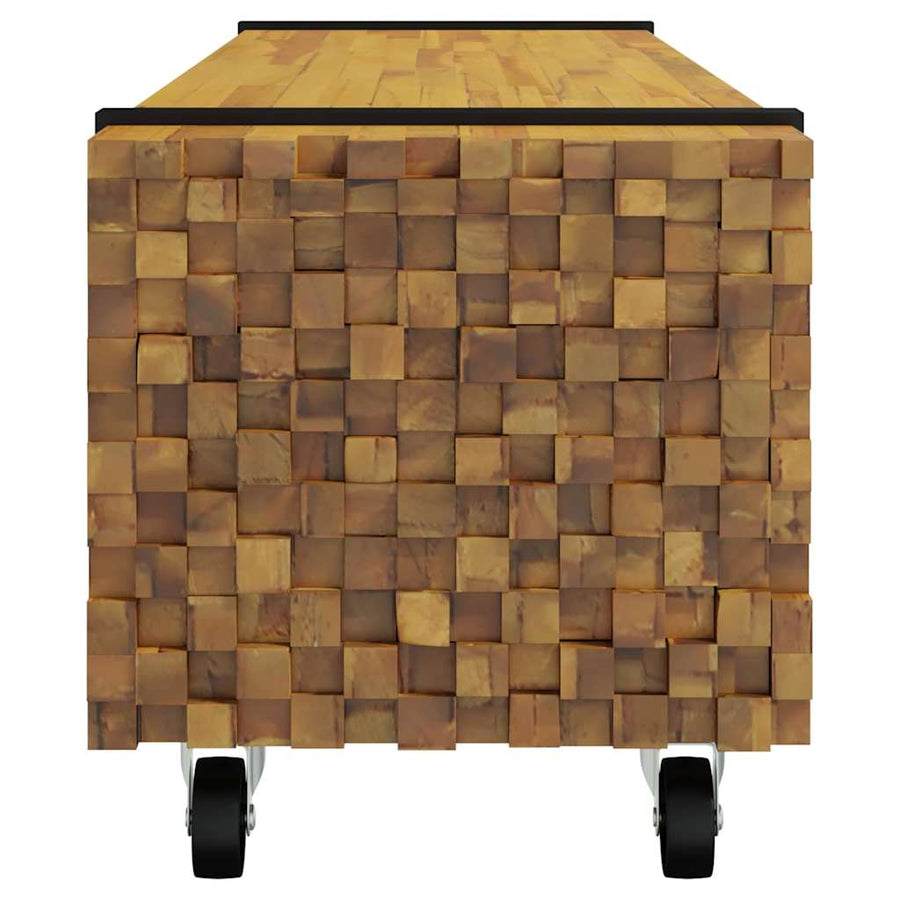 TV-standaard Bruin 110 x 30 x 30 cm Massief Teakhout