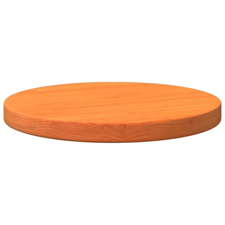 Tafelblad rond Ø30x2,5 cm massief grenenhout wasbruin