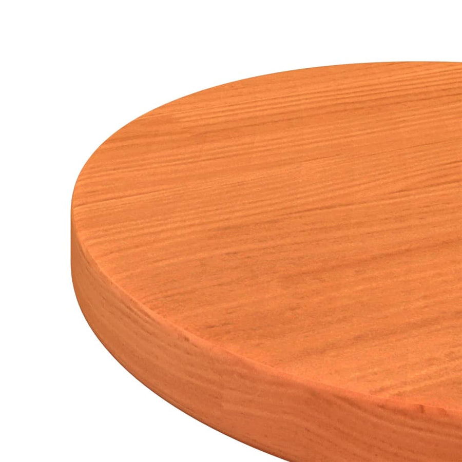 Tafelblad rond Ø30x2,5 cm massief grenenhout wasbruin