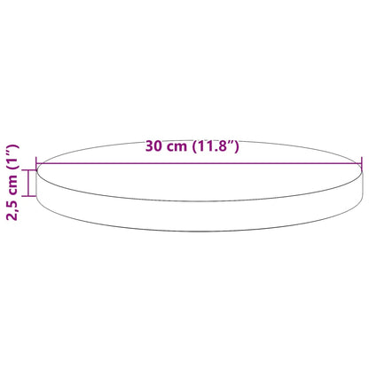 Tafelblad rond Ø30x2,5 cm massief grenenhout wasbruin
