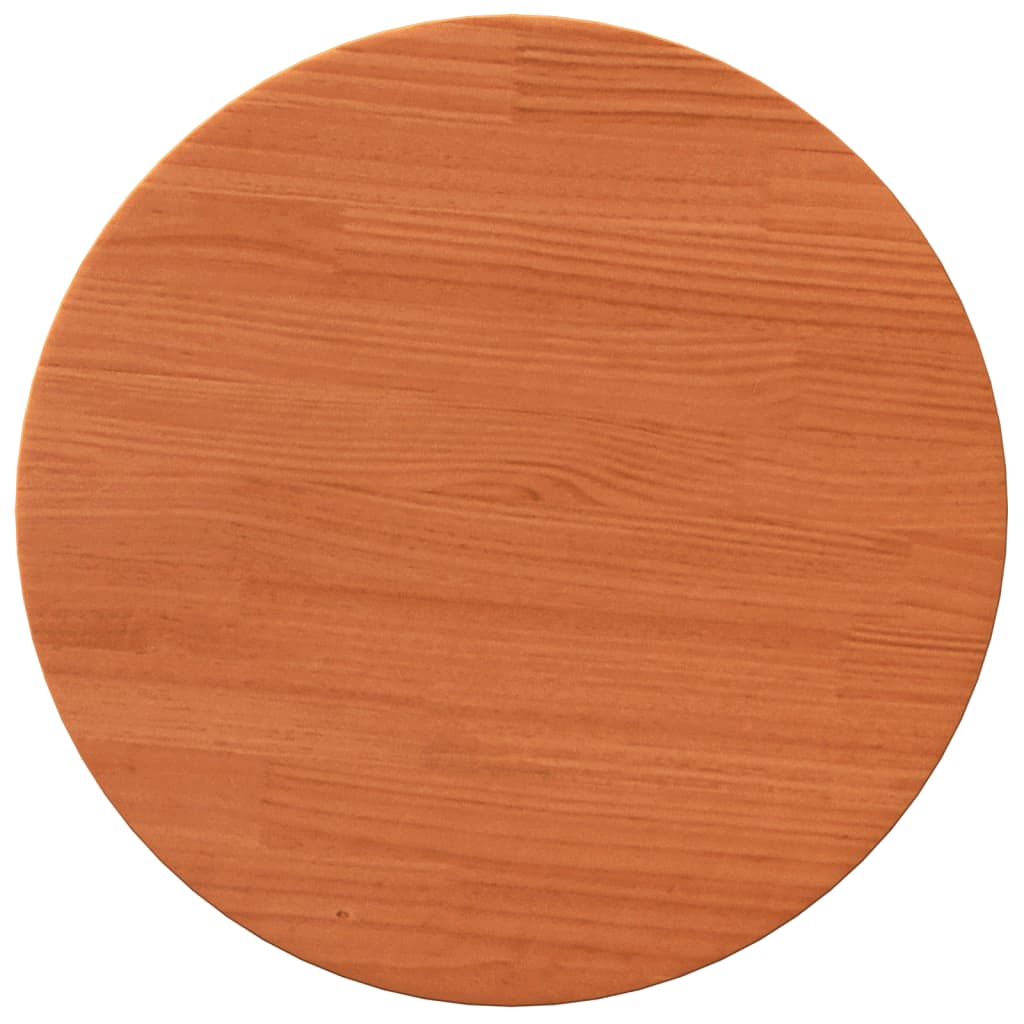 Tafelblad rond Ø40x2,5 cm massief grenenhout wasbruin