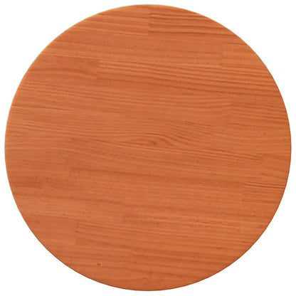 Tafelblad rond Ø40x2,5 cm massief grenenhout wasbruin