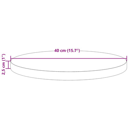 Tafelblad rond Ø40x2,5 cm massief grenenhout wasbruin
