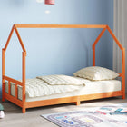 Kinderbedframe massief grenenhout 90x190 cm wasbruin