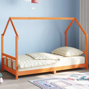 Kinderbedframe massief grenenhout 90x190 cm wasbruin