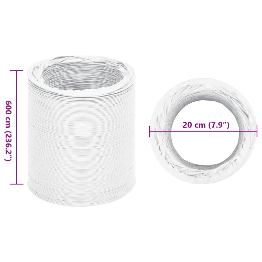 Afzuigslang Ø20 cm 6 m PVC