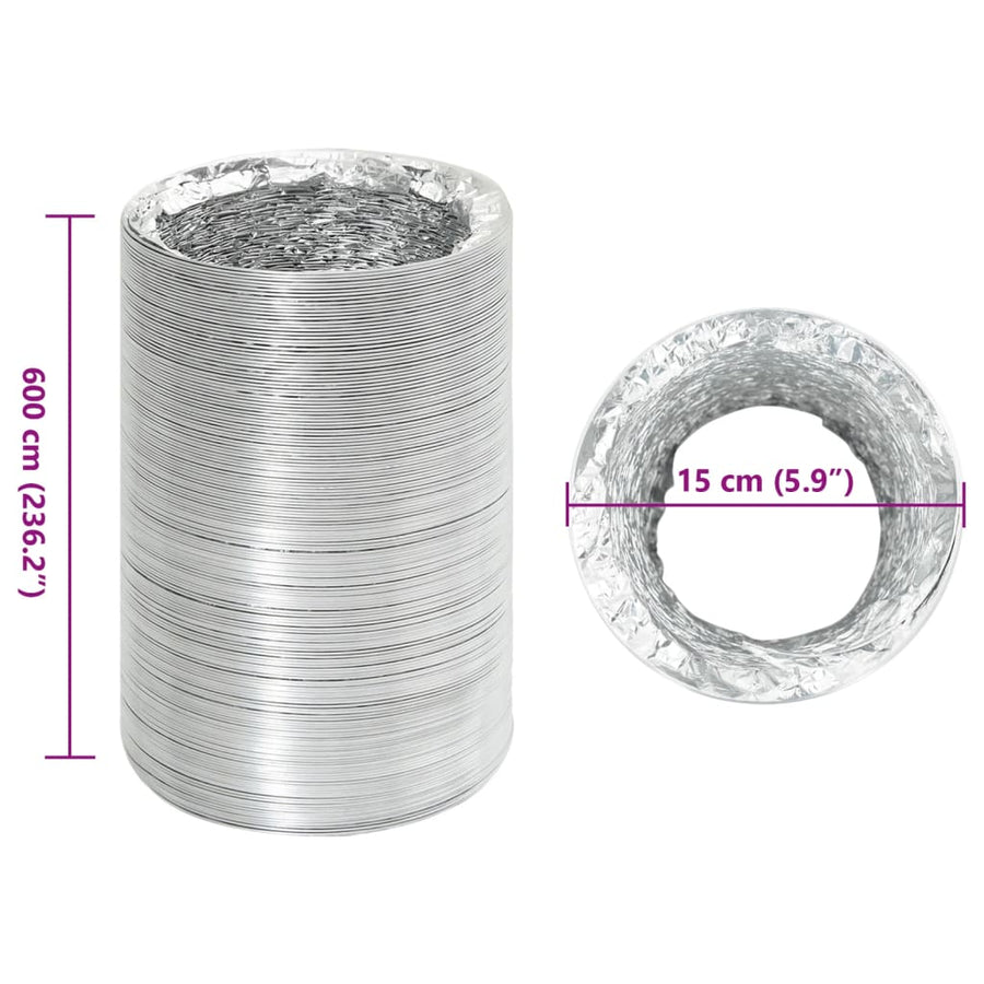 Ventilatieslang Ø15 cm 6 m aluminium