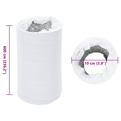 Ventilatieslang Ø10 cm 6 m aluminium en PVC