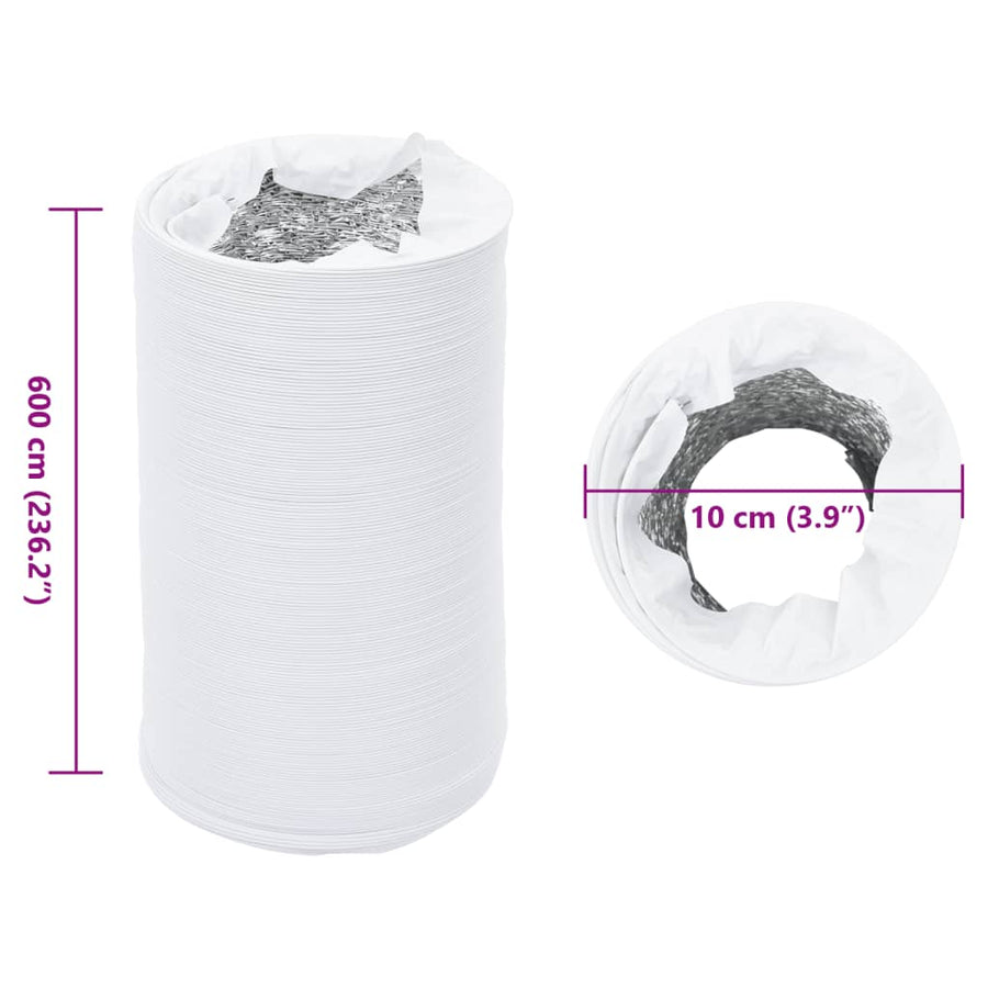 Ventilatieslang Ø10 cm 6 m aluminium en PVC