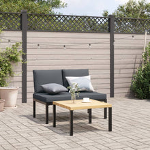 Tuinbank Met Kussens Aluminium Zwart