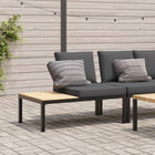 Garden bench with cushions aluminum black