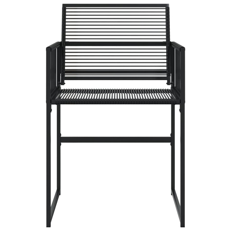 Tuinstoelen 4 st poly rattan zwart
