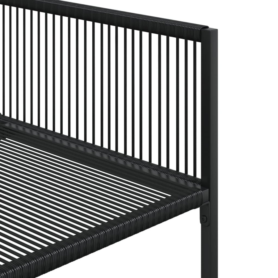 Tuinstoelen 4 st poly rattan zwart