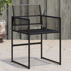 Tuinstoelen 4 st poly rattan zwart inklapbaar