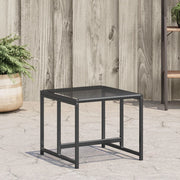 Tuinkrukken 4 st poly rattan 40x40x35 cm zwart