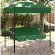 Schommelbank met luifel staal groen 190x117x213 cm