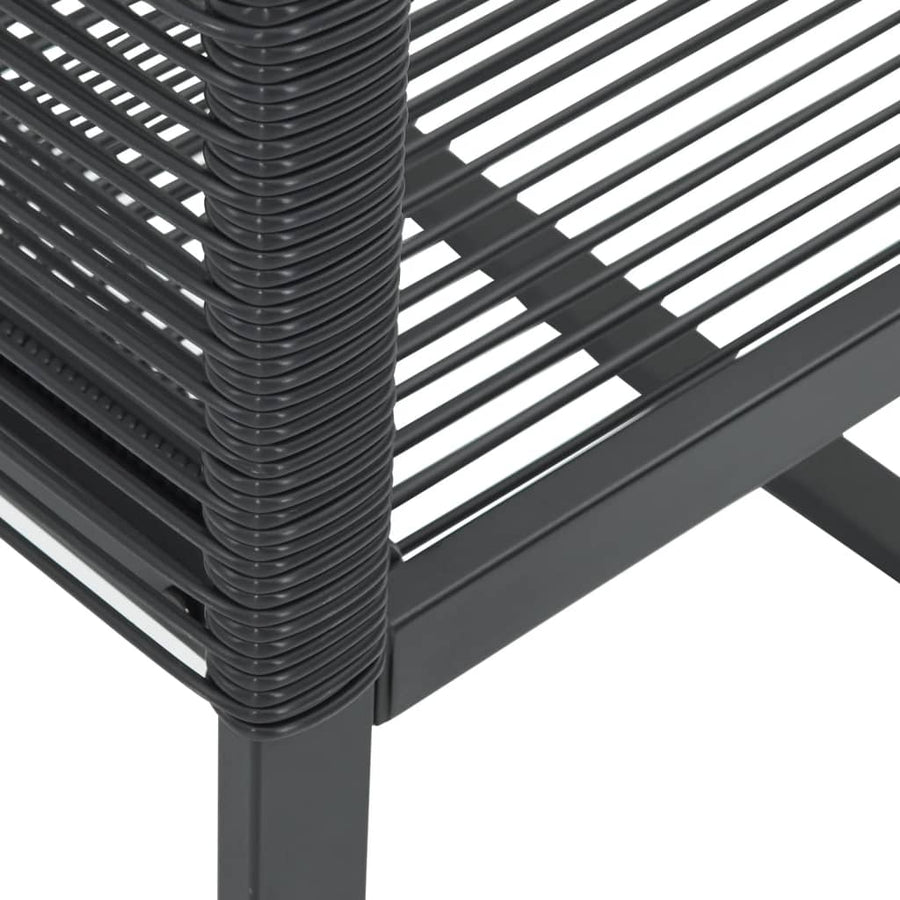 Tuinstoelen 2 st poly rattan zwart
