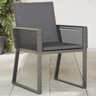Garden chairs 2 pcs with cushions poly rattan black