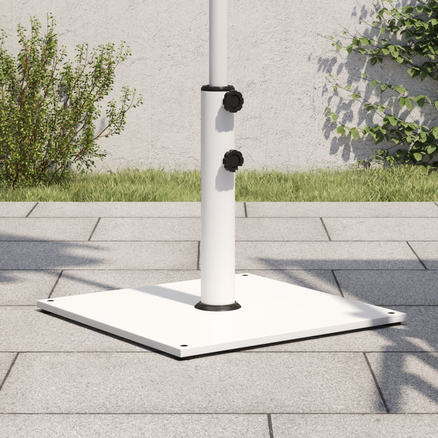 Parasolvoet Voor Stokken Van Ø32/38/48 Mm 17 Kg Vierkant Wit