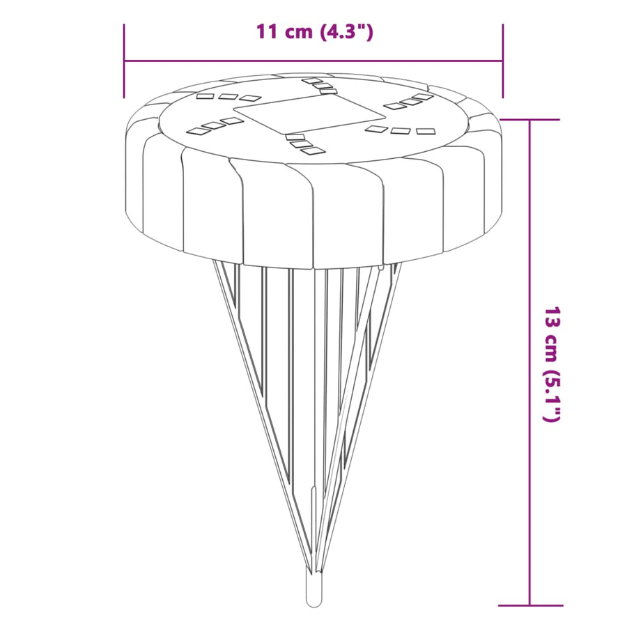 Grondlampen 12 st solar met grondpennen warmwit