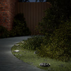 Ground lights 12 pcs solar with ground spikes warm white