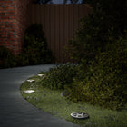 Ground lights 4 pcs solar with ground spikes warm white