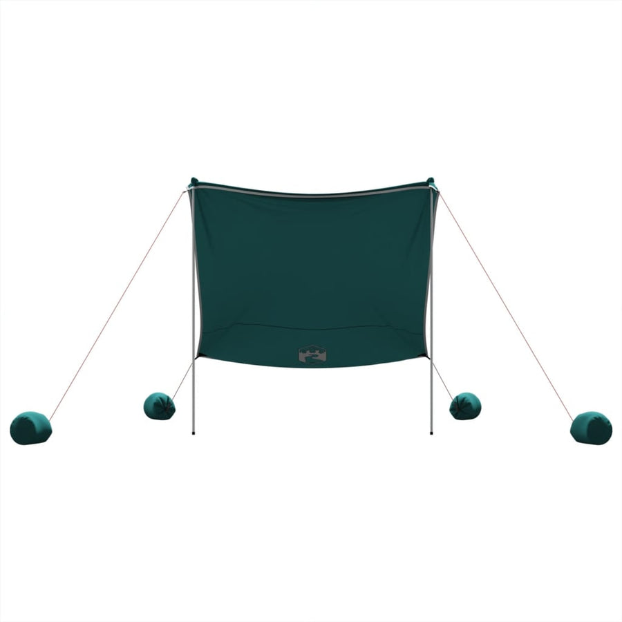 Strandluifel met zandankers 214x236 cm groen