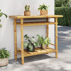 Wall Console Table 90X37X75 Cm Bamboo