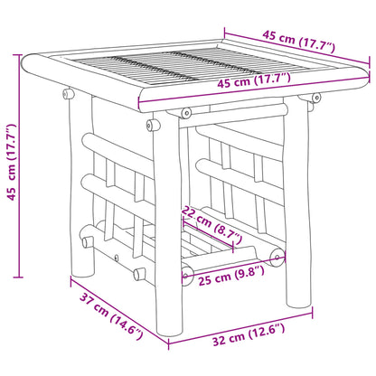 Bijzettafel Bamboe 45 x 45 x 45 cm