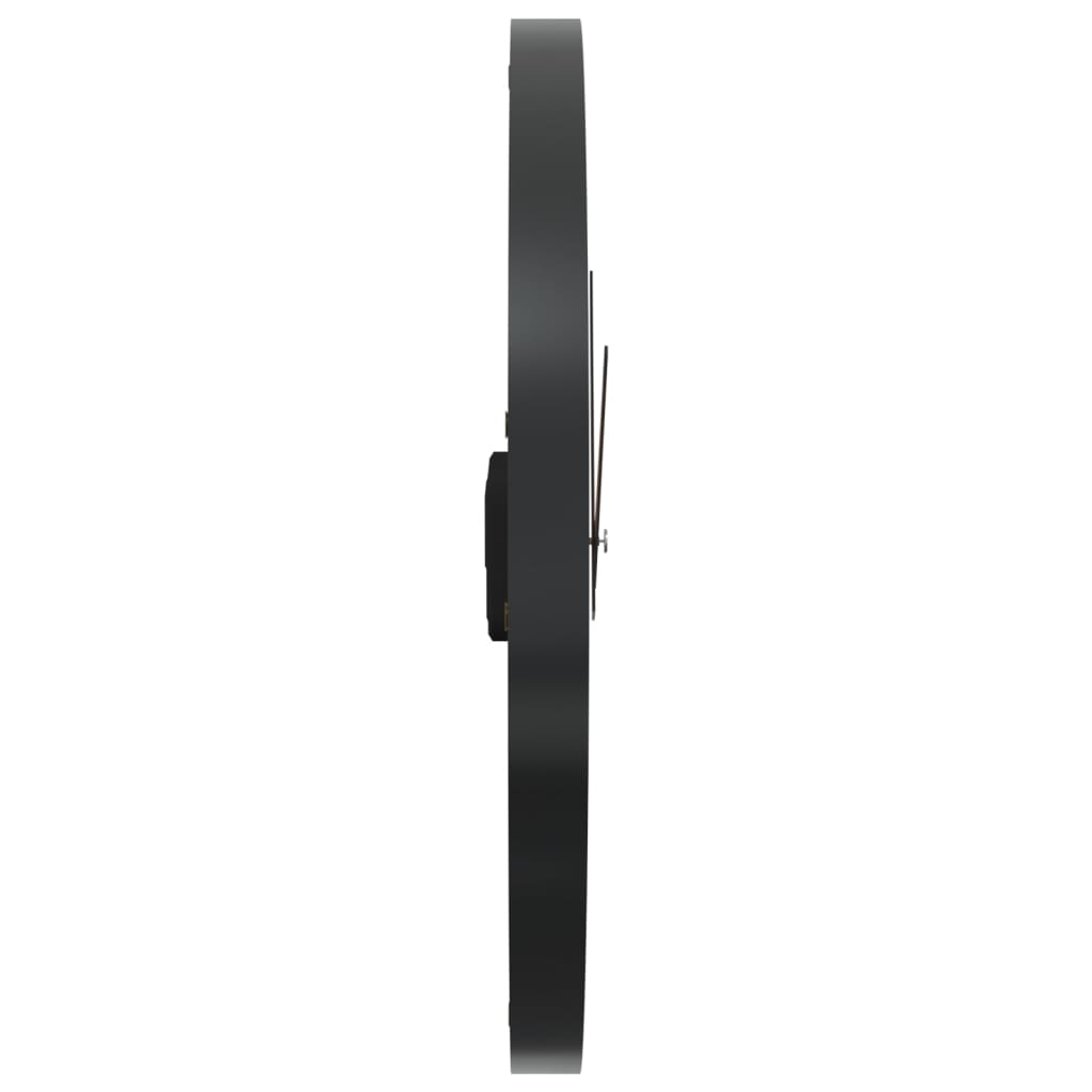 Wandklok Ø35 cm ijzer en olijfhout bruin