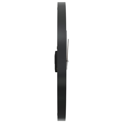 Wandklok Ø35 cm ijzer en olijfhout bruin