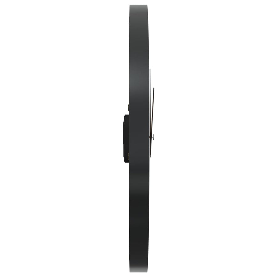 Wandklok Ø35 cm ijzer en olijfhout bruin
