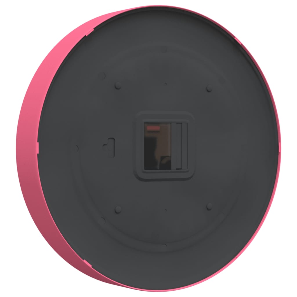 Wandklok Ø25,5 cm polystyreen en glas roze