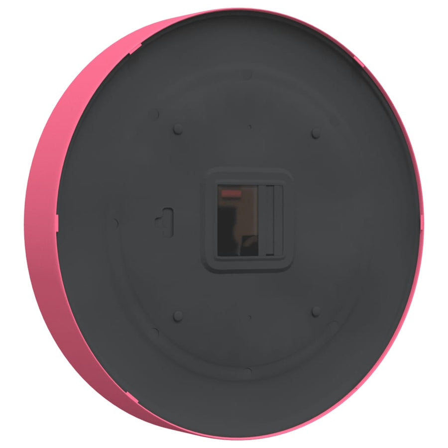Wandklok Ø25,5 cm polystyreen en glas roze