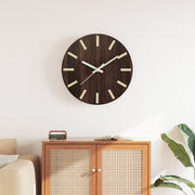 Wandklok Ø30 cm bruin lichtgevend stil mechanisme