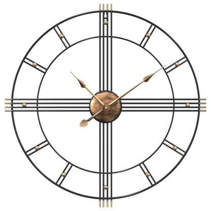 Wandklok Ø60 cm ijzer zwart