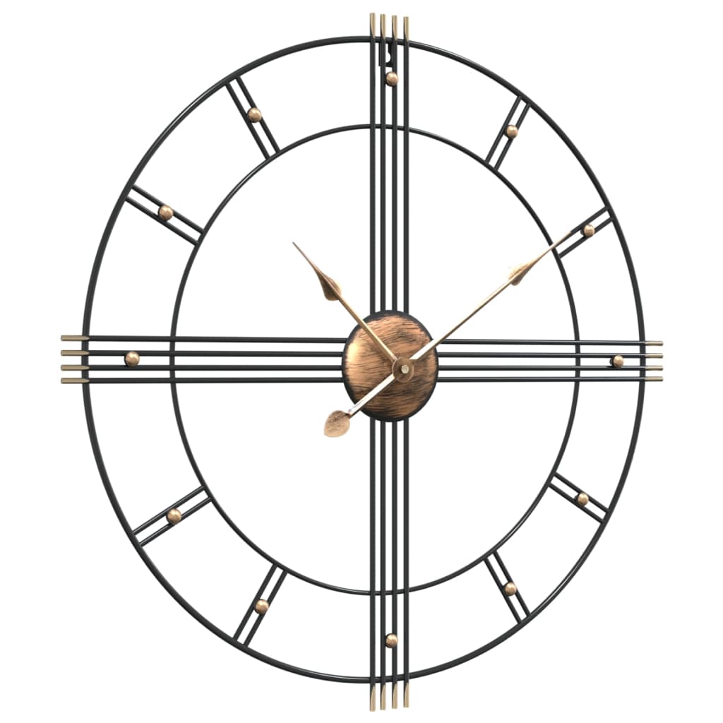 Wandklok Ø60 cm ijzer zwart