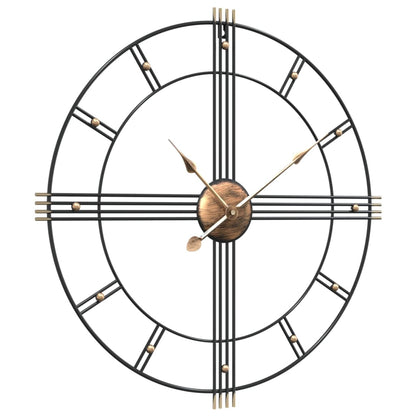 Wandklok Ø60 cm ijzer zwart