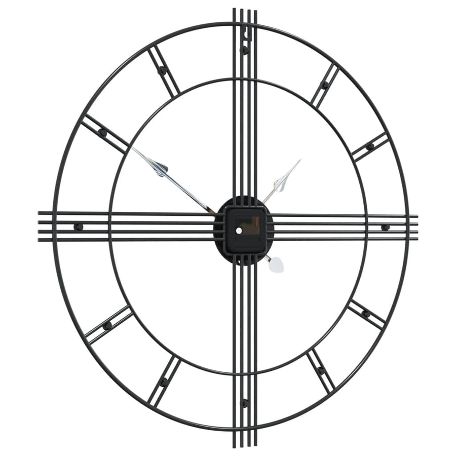 Wandklok Ø60 cm ijzer zwart