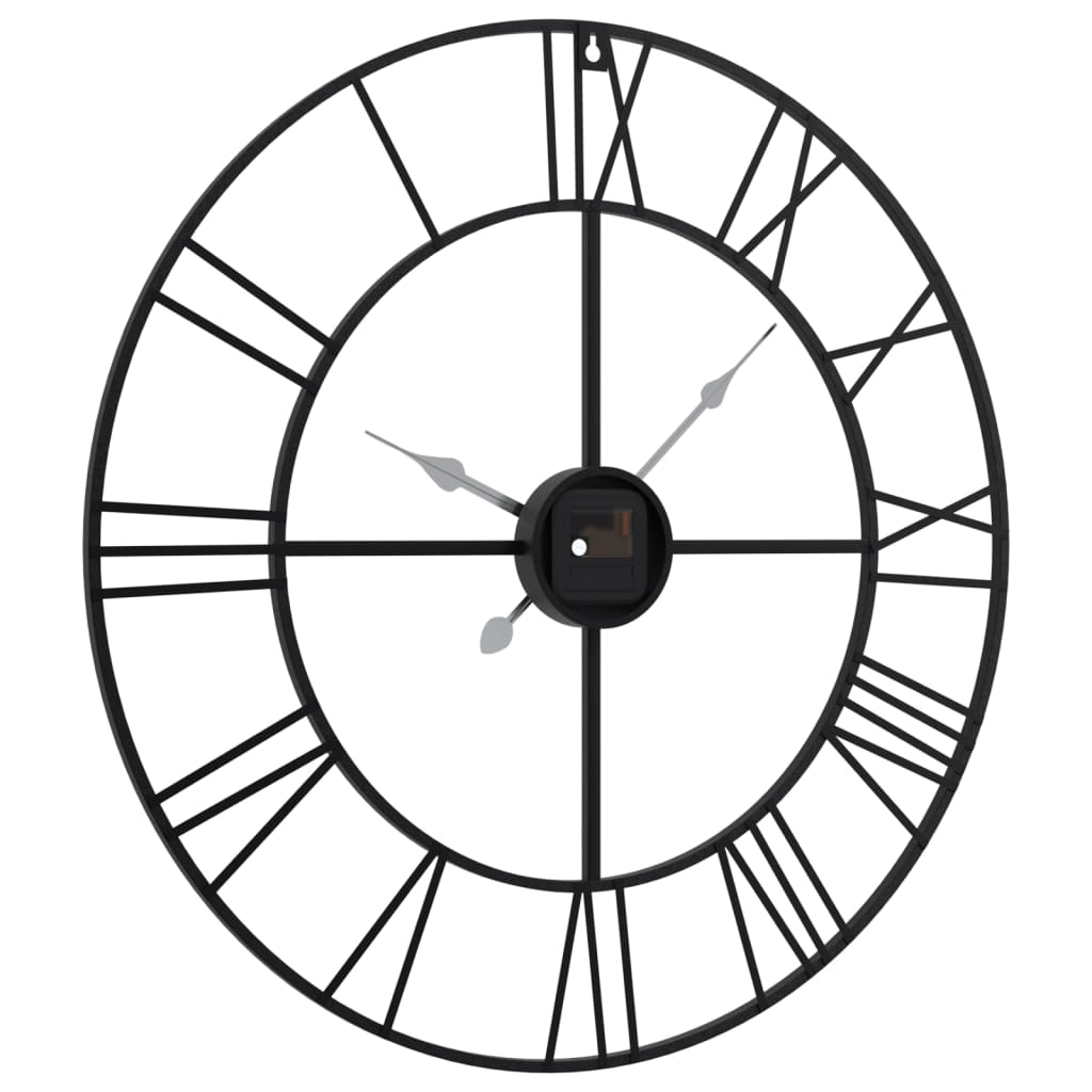 Wandklok Ø50 cm ijzer zwart