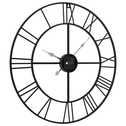 Wandklok Ø50 cm ijzer zwart