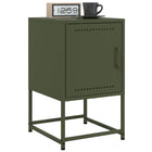 Nightstands 2 pcs 36x39x60.5 cm steel olive green